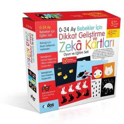 0-24 Ay Bebekler Için Dikkat Geliştirme Ve Zeka Kartları Oyun Ve Eğitim Seti / 0-24 Ay - 1