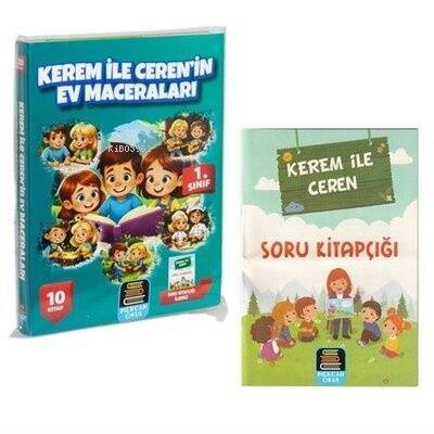 1. Sınıf Kerem İle Ceren Ev Maceraları Okuma Seti - 10 Kitap Takım - Değendirme Kitapçığı İlaveli - 1