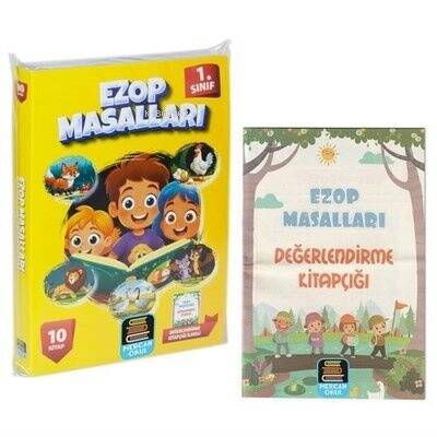 1. Sınıf Okuma Ezop Masalları Seti - 10 Kitap Takım - Değendirme Kitapçığı İlaveli - 1