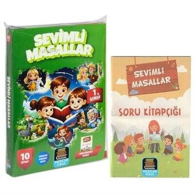 1. Sınıf Sevimli Masallar Okuma Seti - 10 Kitap Takım + Soru Kitapçığı İlaveli - 1