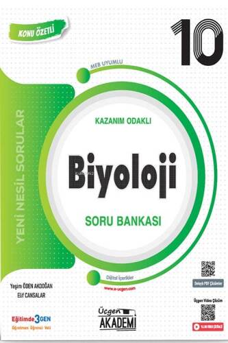 10. Sınıf Biyoloji Konunun Özü Soru Bankası Üçgen Akademi Yayınları - 1