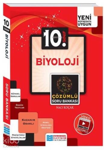 10. Sınıf Biyoloji Video Çözümlü Soru Bankası Evrensel İletişim Yayınları - 1