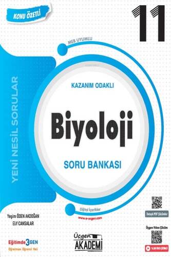 11. Sınıf Biyoloji Konunun Özü Soru Bankası Üçgen Akademi Yayınları - 1