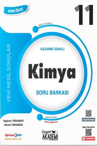 11. Sınıf Kimya Konunun Özü Soru Bankası Üçgen Akademi Yayınları - 1