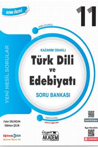 11. Sınıf Türk Dili ve Edebiyatı Konunun Özü Soru Bankası Üçgen Akademi Yayınları - 1