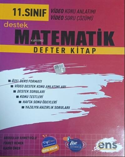 11.Sınıf Defter Kitap Matematik - 2023 - 1