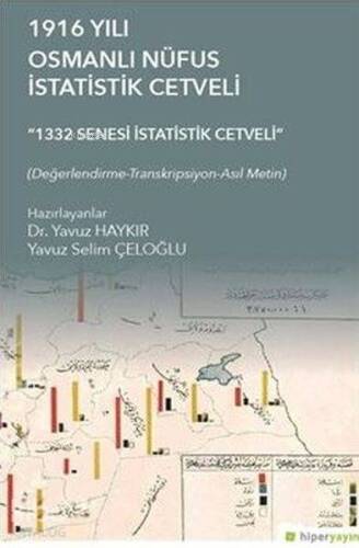 1916 Yılı Osmanlı Nüfus İstatistik Cetveli 1332 Senesi İstatistik Cetveli - 1