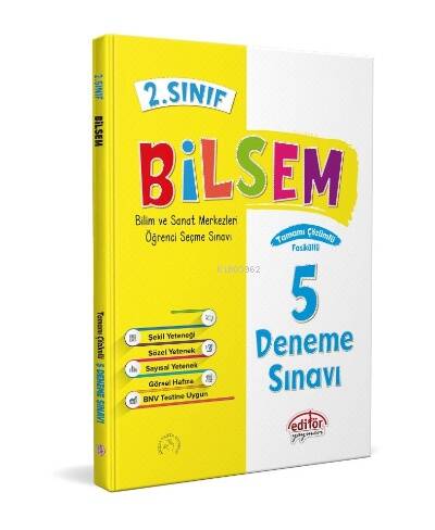 2. Sınıf Bilsem Tamamı Çözümlü 5 Fasikül Deneme Sınavı - 1