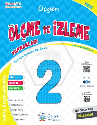 2. Sınıf Süreç Ve Ölçme Değerlendirme - Sınav Kitabı - Her Ders İçin 6 Sınav - Tam Ölçme Yaprakları - 2024 - 1