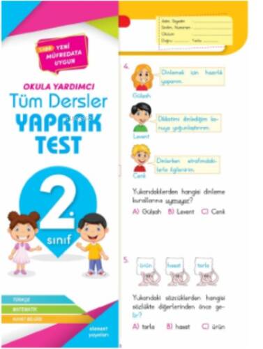 2 Sınıf Tüm Dersler Yaprak Test - 1