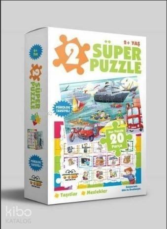 2 Süper Puzzle Taşıtlar-Meslekler 20 Parça - 1