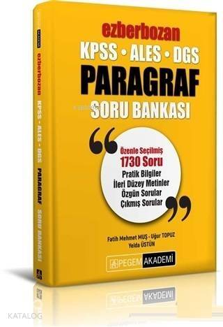 2020 KPSS ALES DGS Ezberbozan Paragraf Soru Bankası - 1