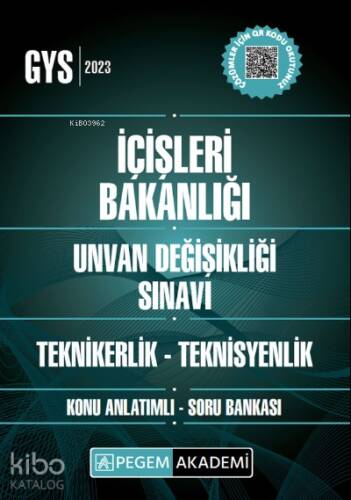 2022 İçişleri Bakanlığı Unvan Değişikliği Değişikliği Sınavı Konu Anlatımlı Soru Bankası Teknikerlik - Teknisyenlik - 1