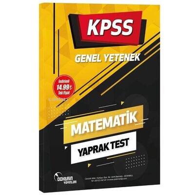 2022 KPSS Matematik Yaprak Test - 1