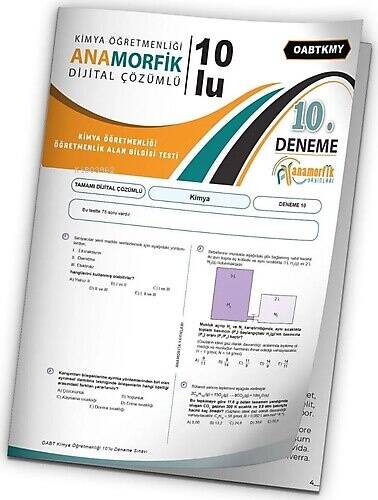2022 Kpss Öabt Anamorfik Yayınları Kimya Öğretmenliği Türkiye Geneli D.Çözümlü Deneme 10/10.Kitapçık - 1