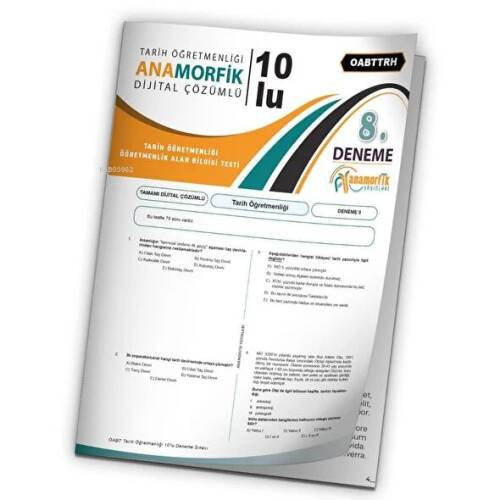 2022 KPSS ÖABT Anamorfik Yayınları Tarih Öğretmenliği Türkiye Geneli D.Çözümlü Deneme 10/8.Kitapçık - 1
