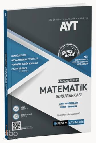 2022 Üniversite Sınavlarına Hazırlık AYT Tamamı Çözümlü Matematik ( Limit-Türev - İntegral ) Soru Bankası - 1