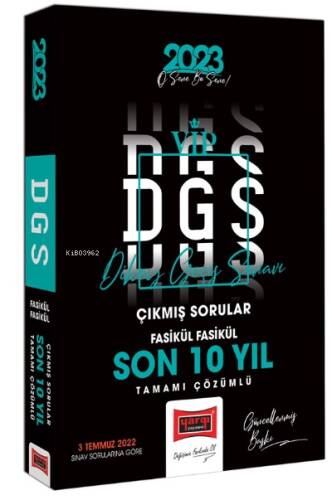 2023 DGS Son 10 Yıl Tamamı Çözümlü Fasikül Fasikül Çıkmış Sınav Soruları - 1