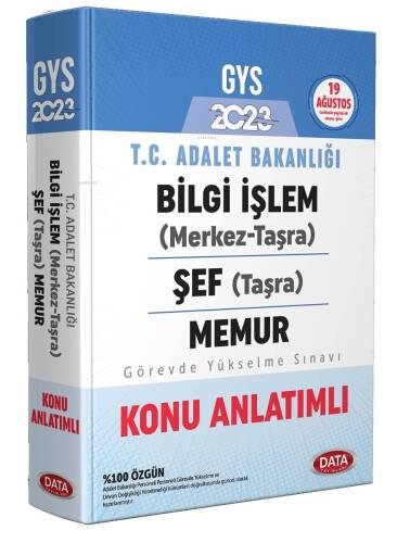 2023 GYS Adalet Bakanlığı Bilgi İşlem (Merkez-Taşra) Şef (Taşra) Memur Konu Anlatımlı - 1