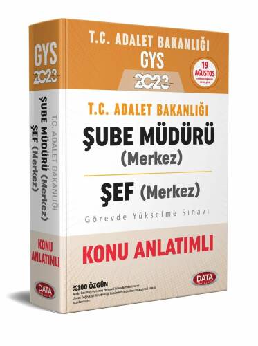 2023 GYS Adalet Bakanlığı Şube Müdürü (Merkez) - Şef (Merkez) Konu Anlatımlı - 1