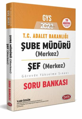 2023 GYS Adalet Bakanlığı Şube Müdürü (Merkez) - Şef (Merkez) Soru Bankası - 1