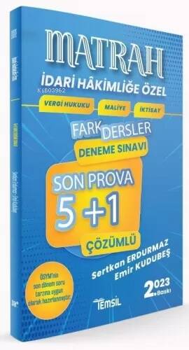 2023 İdari Hakimlik Matrah Vergi Hukuku-Maliye-İktisat Fark Dersler 6 Deneme Çözümlü - 1