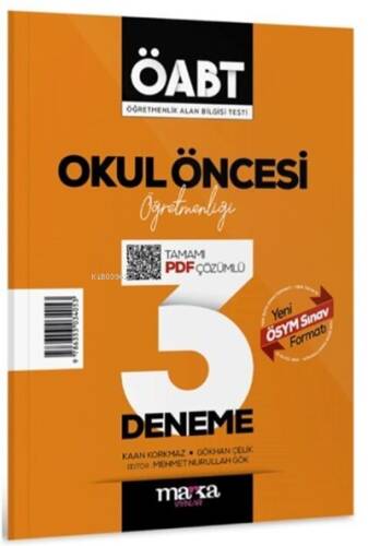 2023 ÖABT Okul Öncesi Öğretmenliği Tamamı Çözümlü 3 Deneme Marka Yayınları - 1