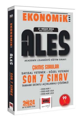 2024 ALES Ekonomik Seri Çıkmış Sorular Tamamı Çözümlü Son 7 Sınav;(21 Nisan 2024 Sınavı Dahil) - 1