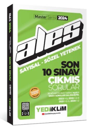 2024 Ales Sayısal - Sözel Yetenek Son 10 Sınav Çıkmış Sorular - 1