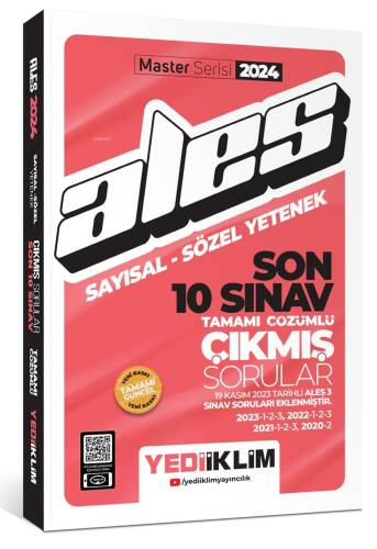 2024 ALES Sayısal-Sözel Yetenek Son 10 Sınav Tamamı Çözümlü Çıkmış Sorular - 1