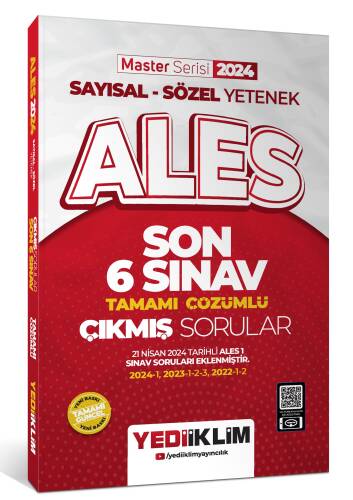 2024 ALES Sayısal - Sözel Yetenek Son 6 Sınav Tamamı Çözümlü Çıkmış Sorular - 1