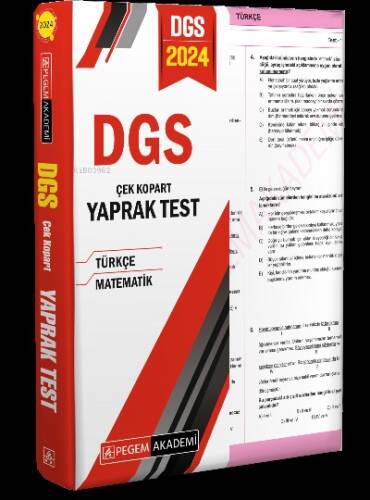 2024 Dgs Çek Kopart Yaprak Test - 1