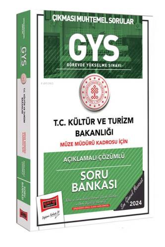 2024 GYS Kültür ve Turizm Bakanlığı Müze Müdürü Kadrosu İçin Açıklamalı Çözümlü Soru Bankası - 1