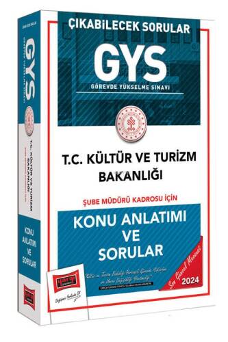 2024 GYS Kültür ve Turizm Bakanlığı Şube Müdürü Kadrosu İçin Konu Anlatımı ve Sorular - 1