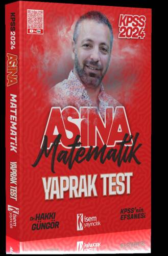 2024 İsem KPSS Aşina Matematik Çek -Kopart Yaprak Test - 1