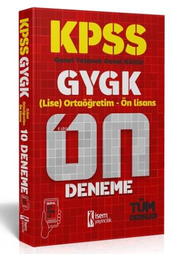 2024 İsem Kpss Gygk Ortaöğretim-Önlisans 10 Deneme Dijital Çözümlü - 1