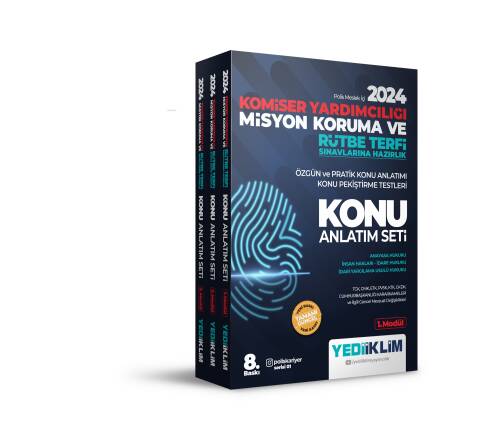 2024 Komiser Yardımcılığı Misyon Koruma ve Rütbe Terfi Sınavlarına Hazırlık; Anayasa Hukuku - İnsan Hakları - İdare Hukuku - İdari Yargılama Usulü Hukuku Konu Anlatım Seti - 1