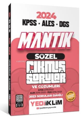 2024 KPSS ALES DGS Sözel Mantık Tamamı Çözümlü Çıkmış Sorular - 1