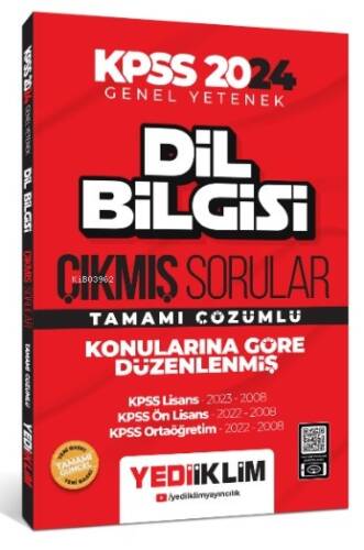 2024 KPSS Dil Bilgisi Konularına Göre Tamamı Çözümlü Çıkmış Sorular - 1