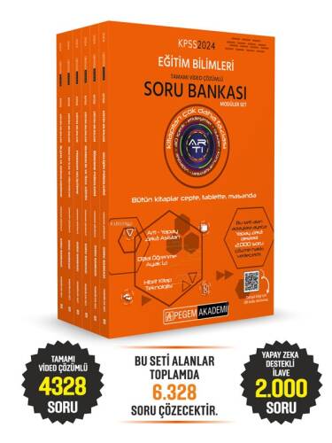 2024 KPSS Eğitim Bilimleri Tamamı Video Çözümlü Soru Bankası Modüler Seti 6 Kitap - 1