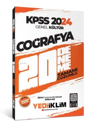 2024 KPSS Genel Kültür Coğrafya Tamamı Çözümlü 20 Deneme - 1