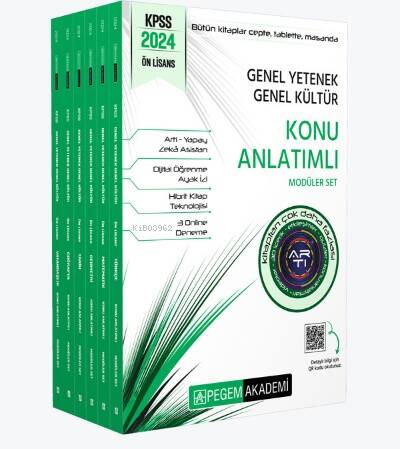 2024 KPSS Genel Yetenek Genel Kültür Önlisans Konu Anlatımlı Modüler Set - 1