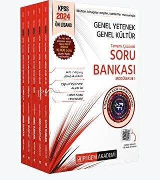 2024 KPSS Genel Yetenek Genel Kültür Önlisans Tamamı Çözümlü Soru Bankası Modüler Set - 1