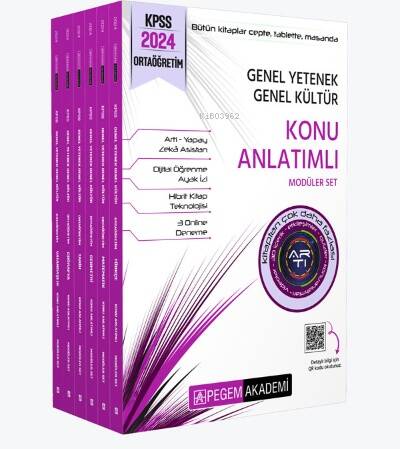 2024 KPSS Genel Yetenek Genel Kültür Ortaöğretim Konu Anlatımlı Modüler Set - 1