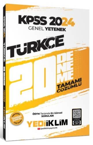 2024 KPSS Genel Yetenek Türkçe Tamamı Çözümlü 20 Deneme - 1