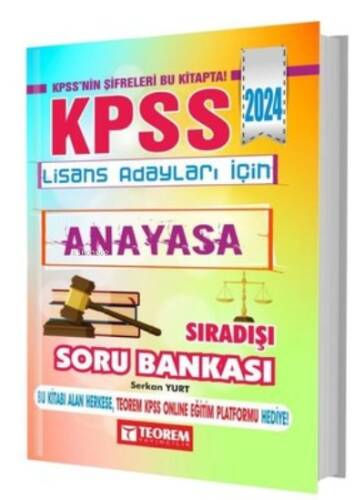 2024 KPSS Lisans Anayasa Sıradışı Soru Bankası - 1