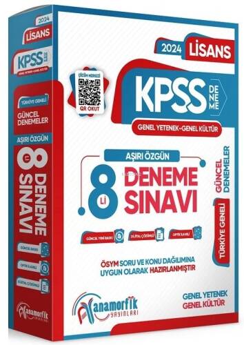 2024 KPSS Lisans GY-GK TG Kurumsal 8Li Dijital Çözümlü Paket Deneme Sınavı Anamorfik Yayınları - 1