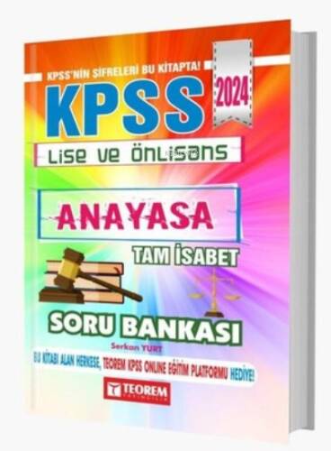 2024 KPSS Lise Ön Lisans Tam İsabet Anayasa Soru Bankası - 1