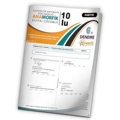 2024 KPSS ÖABT Anamorfik Yayın İlköğretim Matematik Türkiye Geneli D.Çözümlü Deneme 10/6.Kitapçık - 1