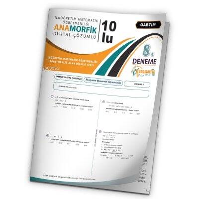 2024 KPSS ÖABT Anamorfik Yayın İlköğretim Matematik Türkiye Geneli D.Çözümlü Deneme 10/8.Kitapçık - 1